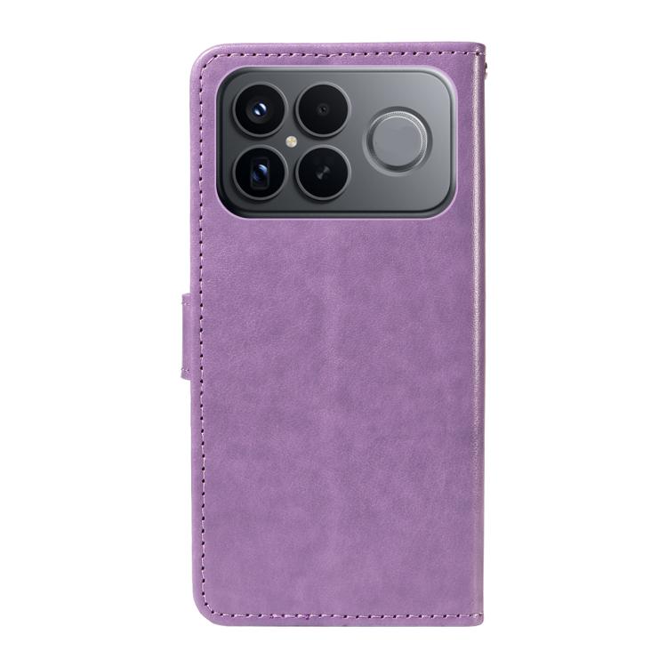 For Redmi K90 Pro Max / Poco F8 Ultra Cat and Bee Embossed Flip Leather Phone Case