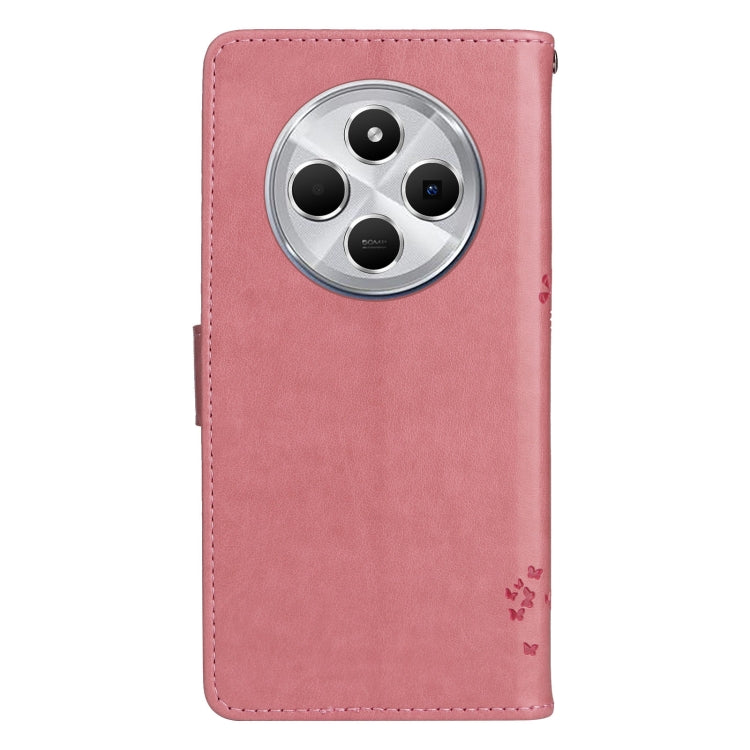 For Redmi 14C 4G Global Tree & Cat Embossed Pattern Flip Leather Phone Case