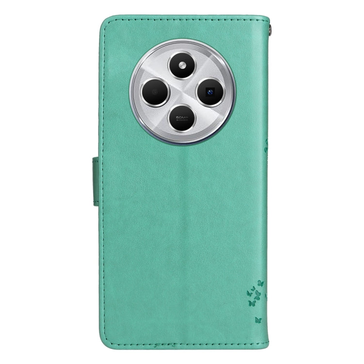 For Redmi 14C 4G Global Tree & Cat Embossed Pattern Flip Leather Phone Case