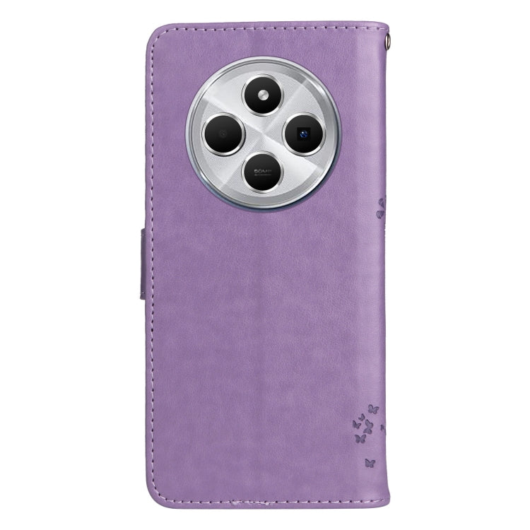 For Redmi 14C 4G Global Tree & Cat Embossed Pattern Flip Leather Phone Case