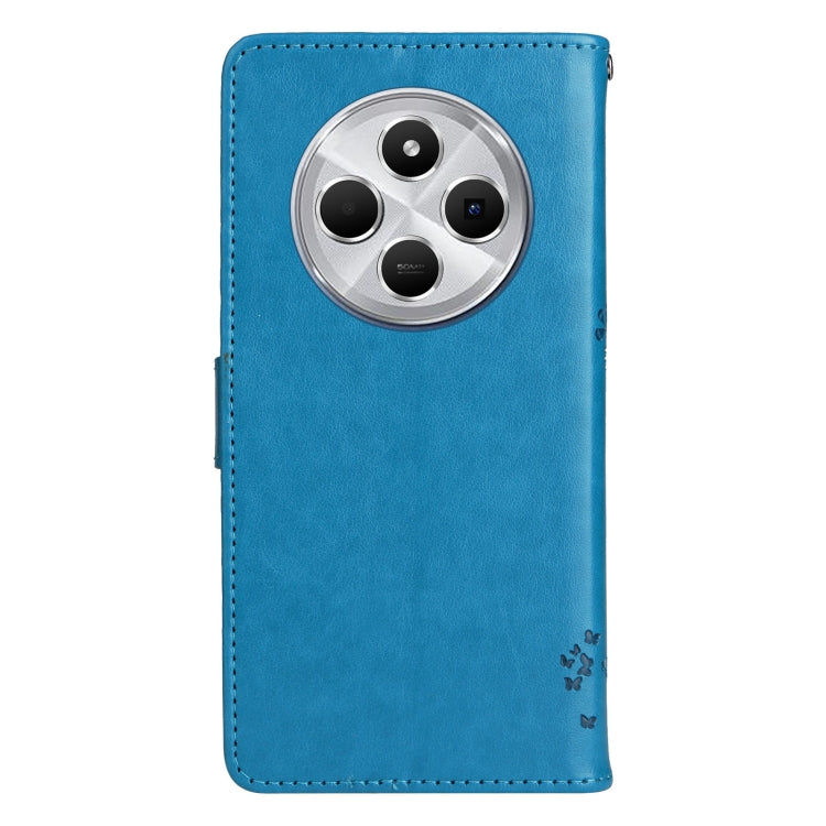 For Redmi 14C 4G Global Tree & Cat Embossed Pattern Flip Leather Phone Case