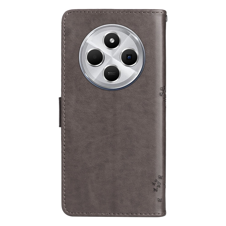 For Redmi 14C 4G Global Tree & Cat Embossed Pattern Flip Leather Phone Case