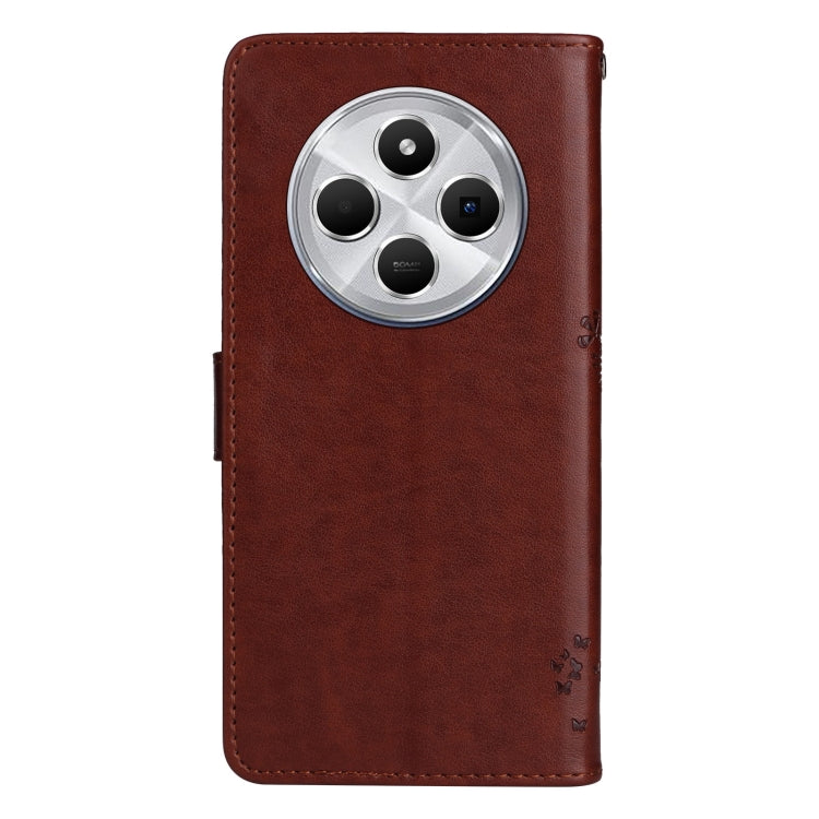 For Redmi 14C 4G Global Tree & Cat Embossed Pattern Flip Leather Phone Case