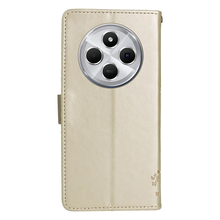 For Redmi 14C 4G Global Tree & Cat Embossed Pattern Flip Leather Phone Case