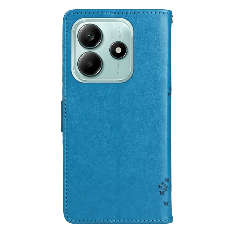 For Redmi Note 14 5G Tree & Cat Embossed Pattern Flip Leather Phone Case