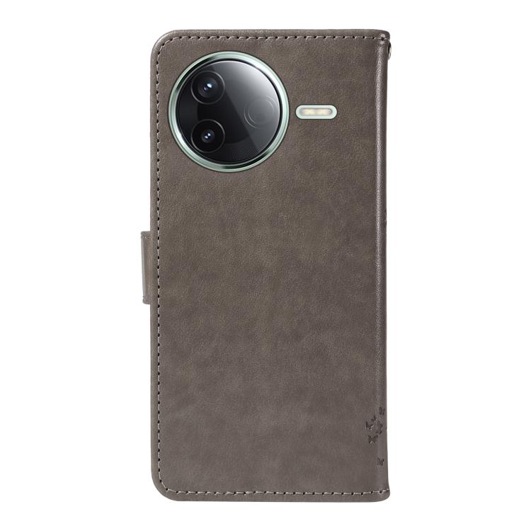 For Redmi K80 / K80 Pro Tree & Cat Embossed Pattern Flip Leather Phone Case