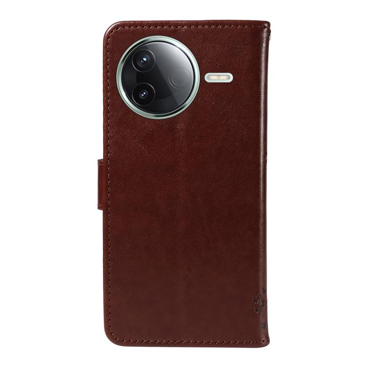 For Redmi K80 / K80 Pro Tree & Cat Embossed Pattern Flip Leather Phone Case
