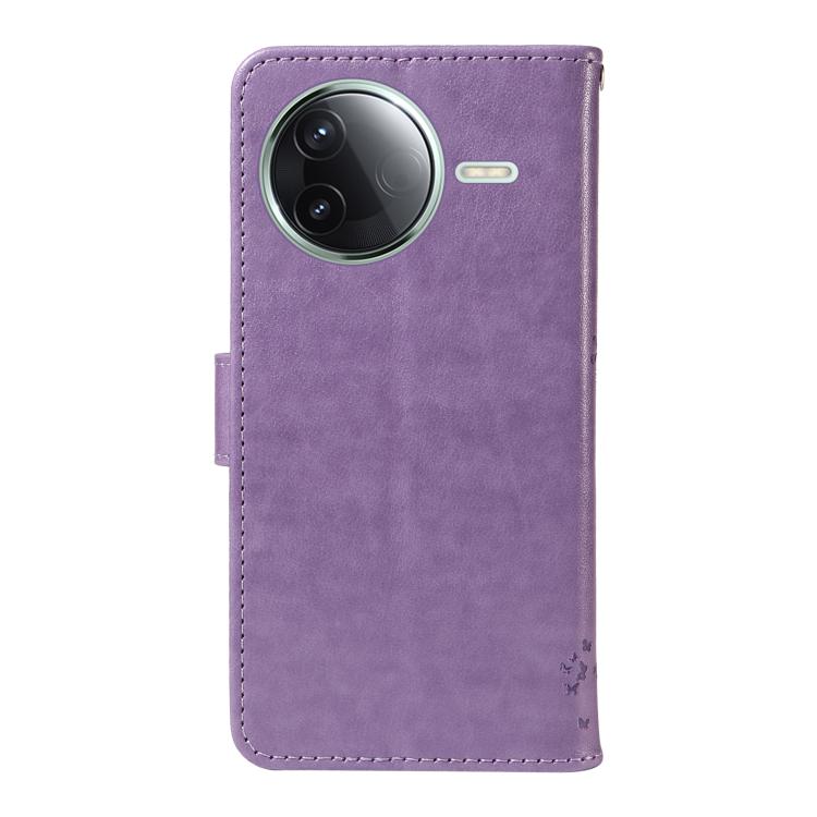 For Redmi K80 / K80 Pro Tree & Cat Embossed Pattern Flip Leather Phone Case