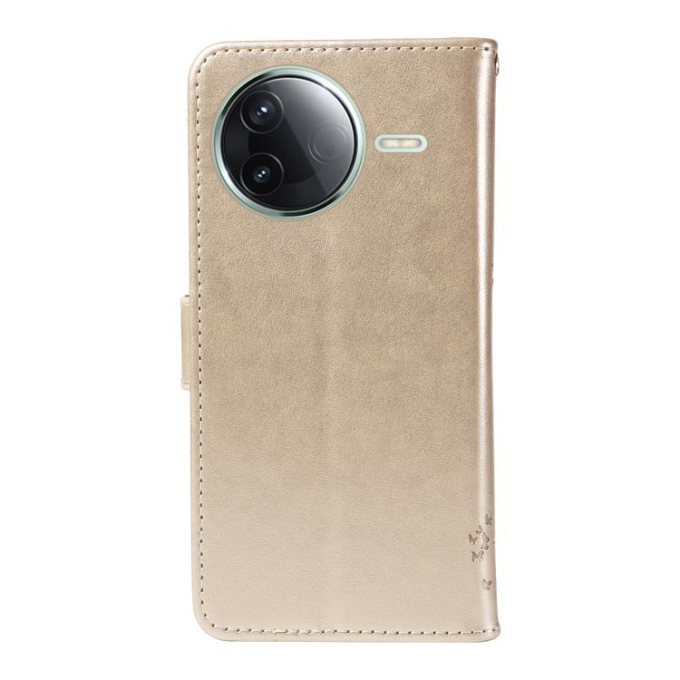 For Redmi K80 / K80 Pro Tree & Cat Embossed Pattern Flip Leather Phone Case