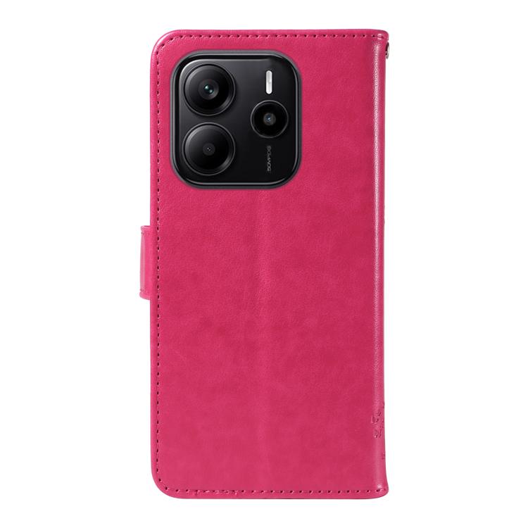 For Redmi Note 14 4G Global 163.25mm Tree & Cat Embossed Pattern Flip Leather Phone Case