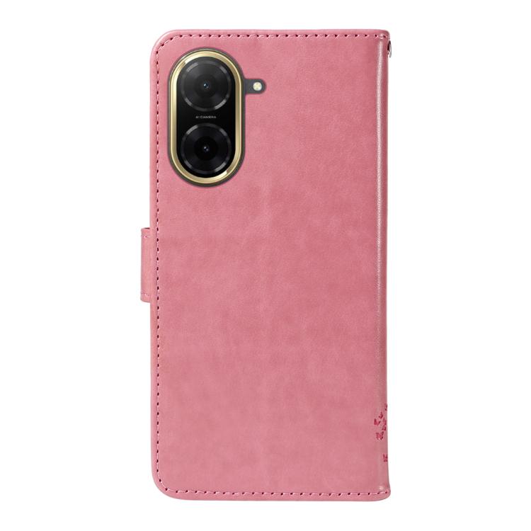 For Redmi A5 4G 173.3mm Tree & Cat Embossed Pattern Flip Leather Phone Case