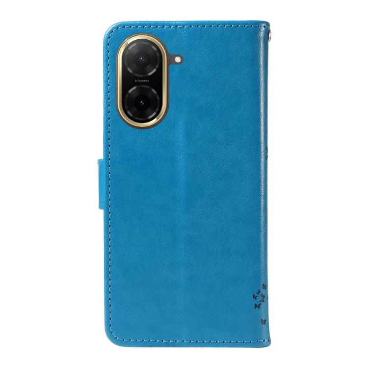 For Redmi A5 4G 173.3mm Tree & Cat Embossed Pattern Flip Leather Phone Case