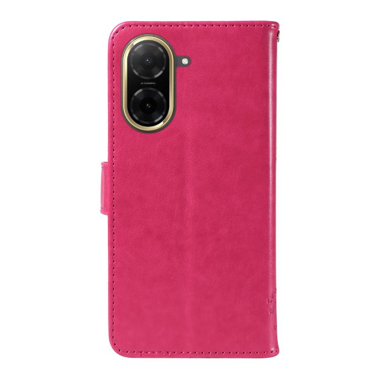 For Redmi A5 4G 173.3mm Tree & Cat Embossed Pattern Flip Leather Phone Case