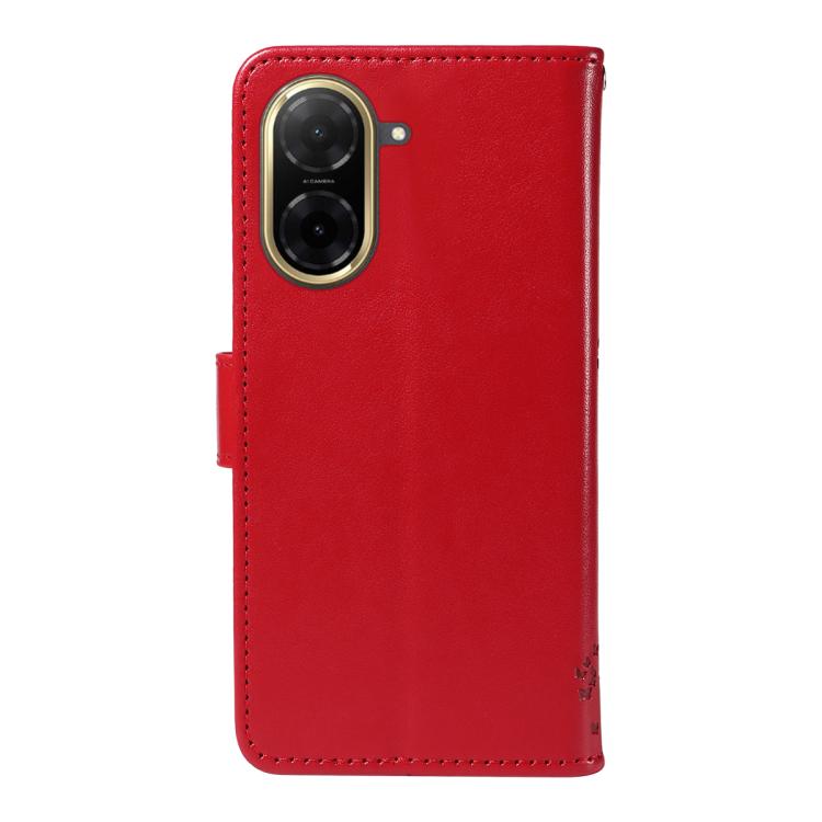 For Redmi A5 4G 173.3mm Tree & Cat Embossed Pattern Flip Leather Phone Case