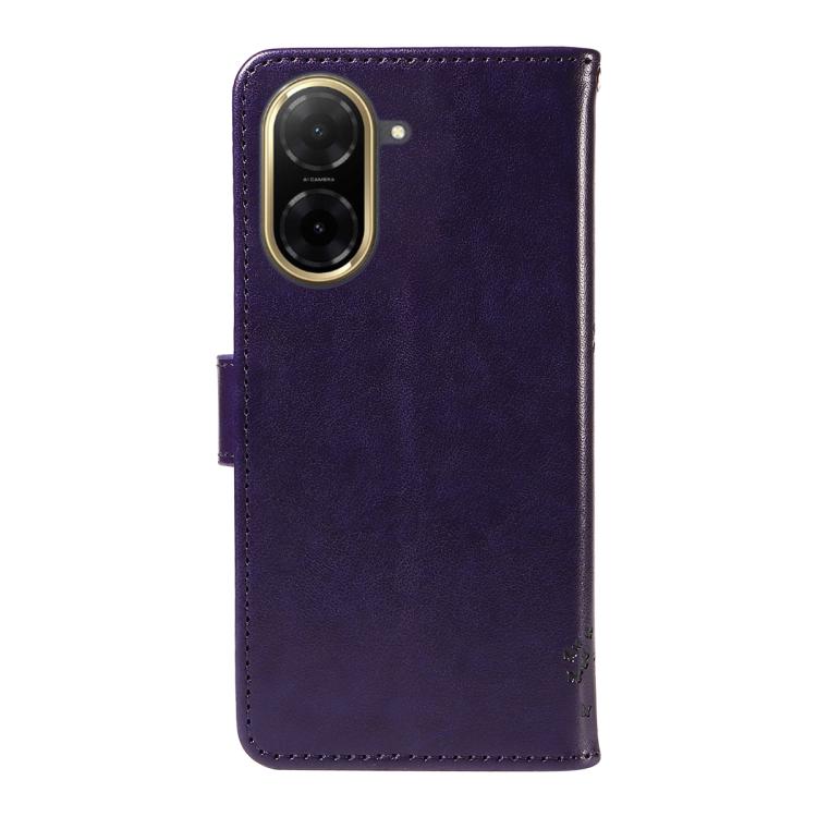 For Redmi A5 4G 173.3mm Tree & Cat Embossed Pattern Flip Leather Phone Case