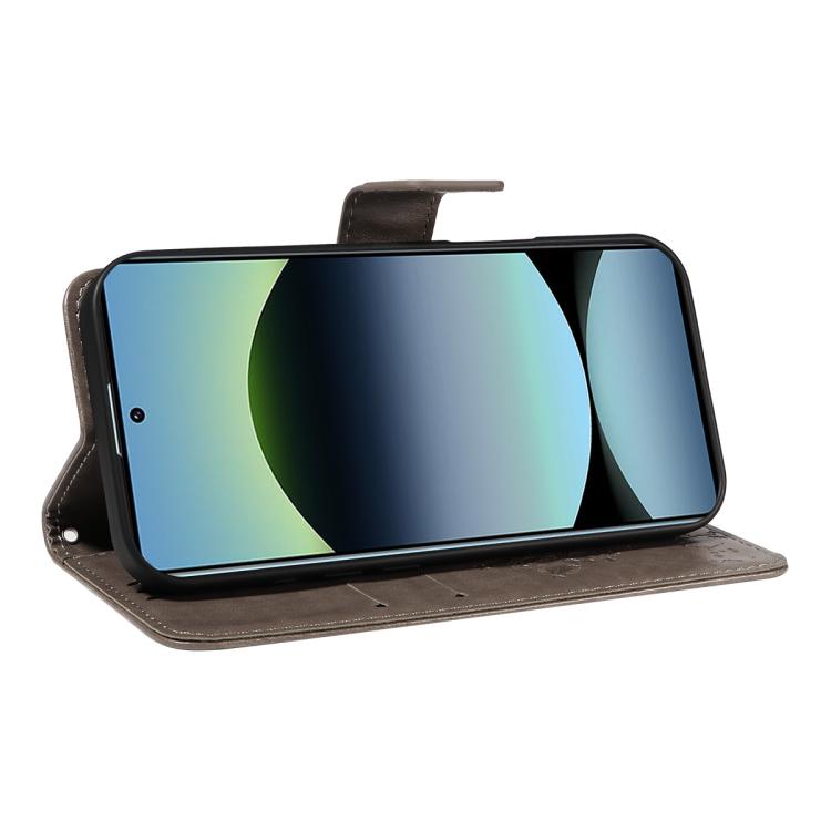 For Redmi Note 14S 4G / Note 13 Pro 4G Tree & Cat Embossed Pattern Flip Leather Phone Case
