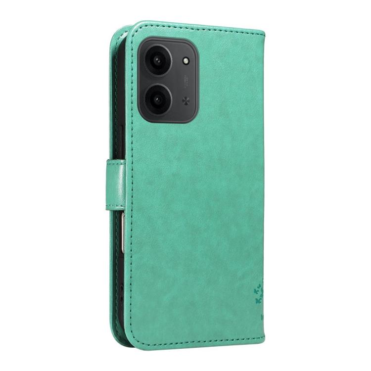 For Redmi 15C 5G / 4G Global 171mm Tree & Cat Embossed Pattern Flip Leather Phone Case