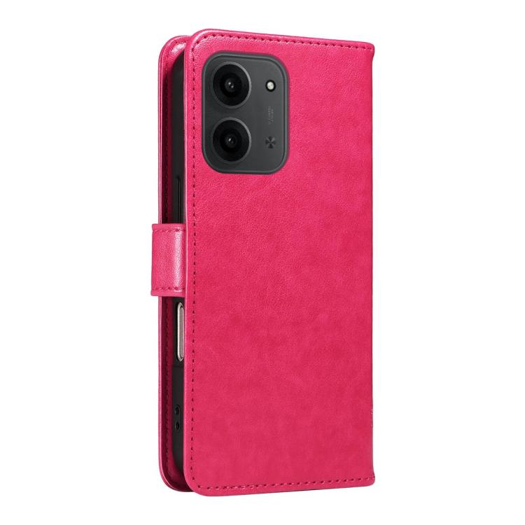 For Redmi 15C 5G / 4G Global 171mm Tree & Cat Embossed Pattern Flip Leather Phone Case