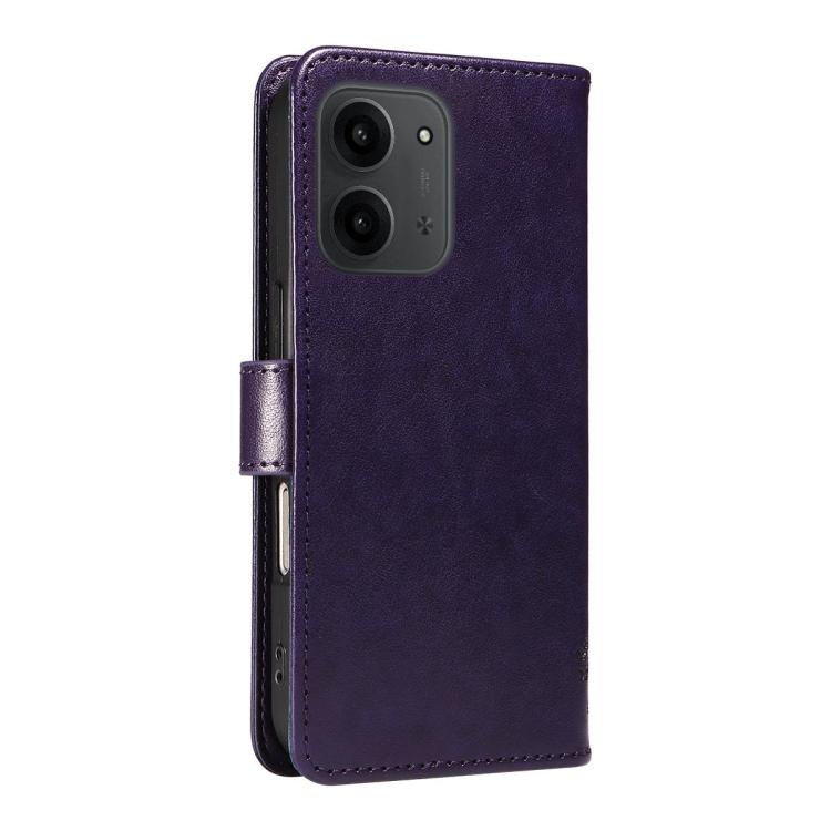 For Redmi 15C 5G / 4G Global 171mm Tree & Cat Embossed Pattern Flip Leather Phone Case
