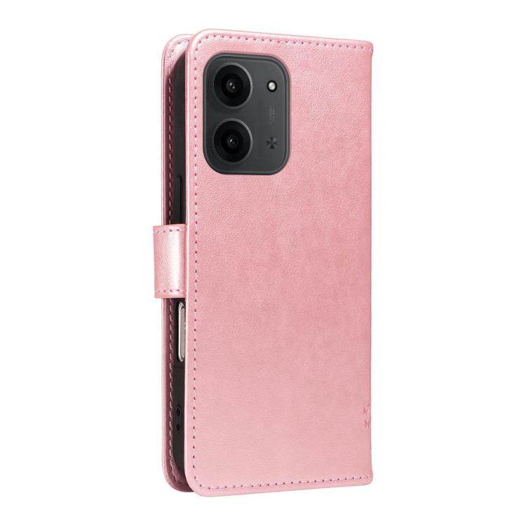 For Redmi 15C 5G / 4G Global 171mm Tree & Cat Embossed Pattern Flip Leather Phone Case