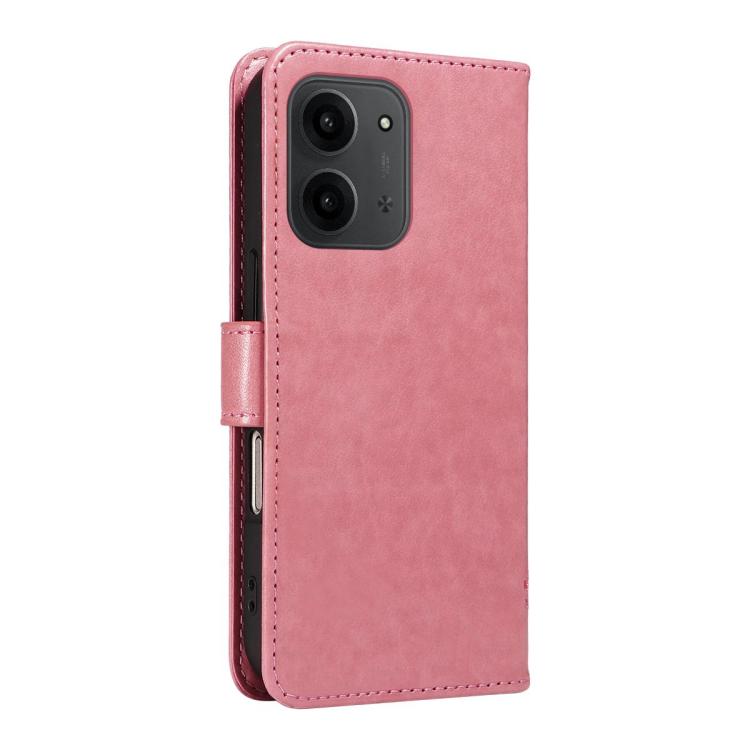 For Redmi 15C 5G / 4G EU 173mm Tree & Cat Embossed Pattern Flip Leather Phone Case
