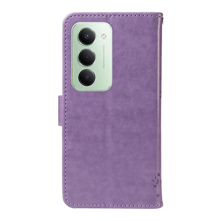 For Redmi 15 5G / 4G EU 171mm Tree & Cat Embossed Pattern Flip Leather Phone Case