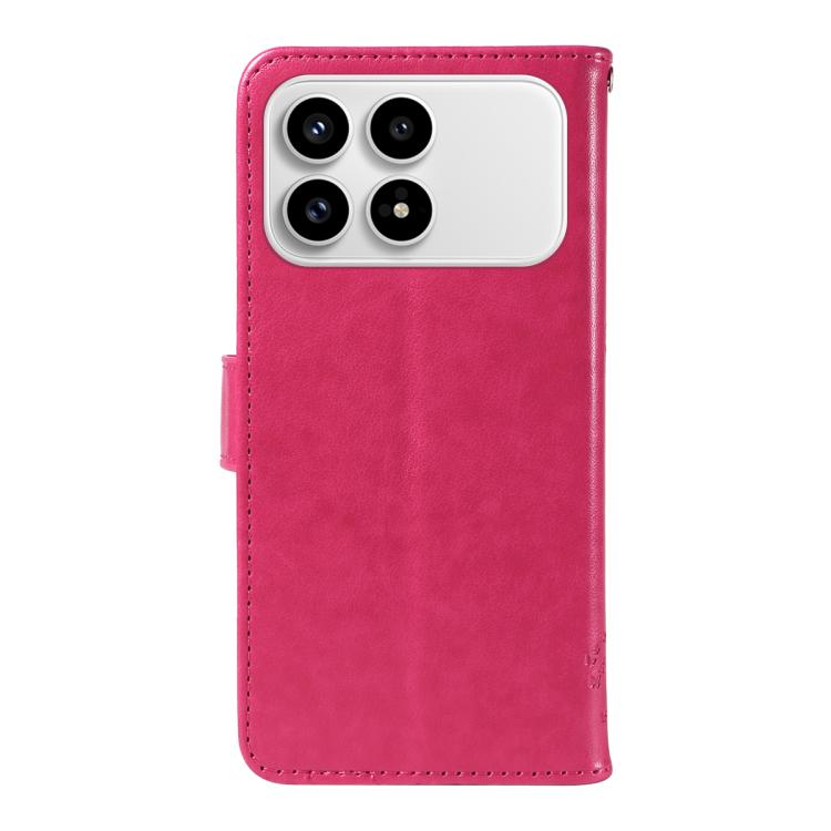 For Redmi K90 / Poco F8 Pro Tree & Cat Embossed Pattern Flip Leather Phone Case
