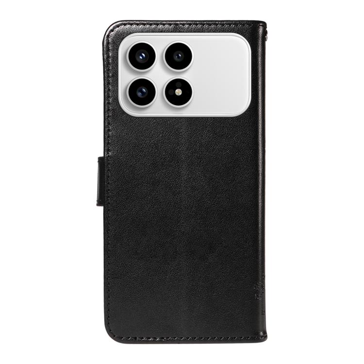 For Redmi K90 / Poco F8 Pro Tree & Cat Embossed Pattern Flip Leather Phone Case