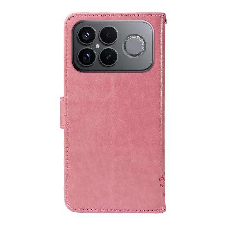 For Redmi K90 Pro Max/Poco F8 Ultra Tree & Cat Embossed Pattern Flip Leather Phone Case
