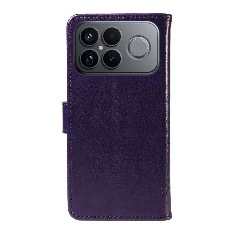 For Redmi K90 Pro Max/Poco F8 Ultra Tree & Cat Embossed Pattern Flip Leather Phone Case