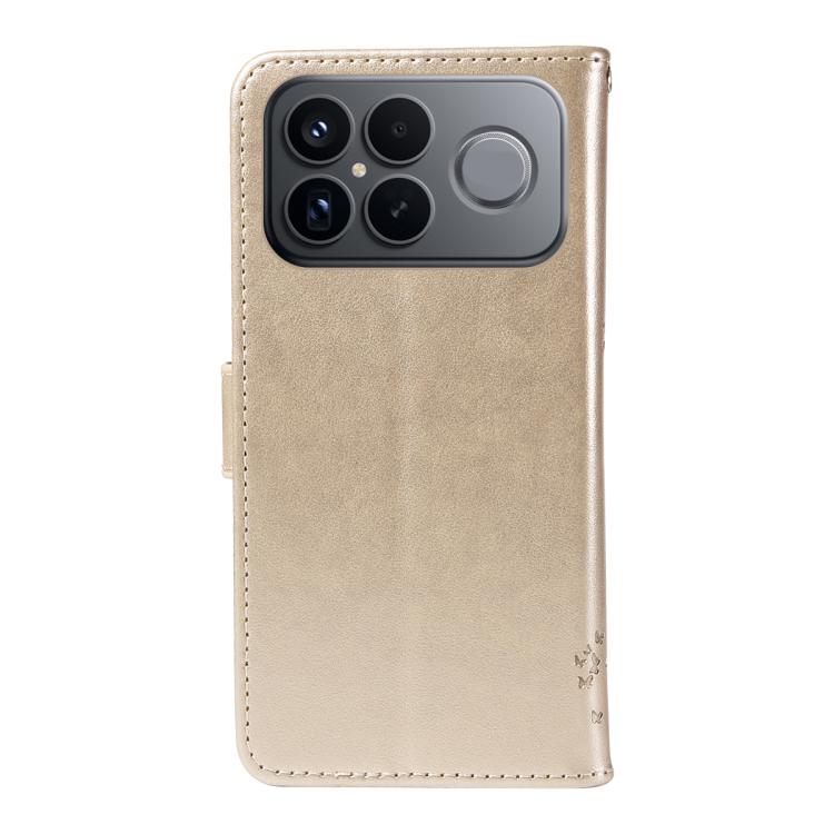 For Redmi K90 Pro Max/Poco F8 Ultra Tree & Cat Embossed Pattern Flip Leather Phone Case