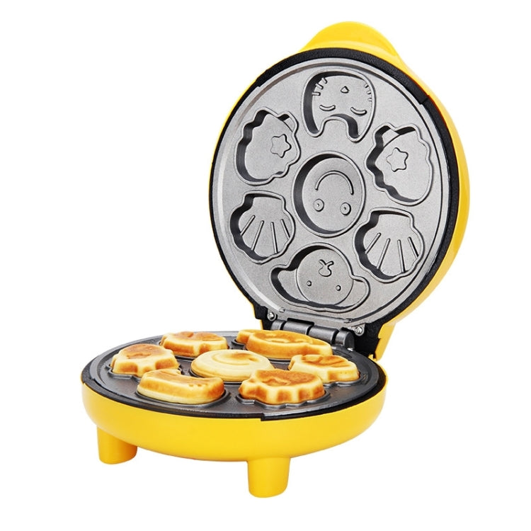 Household Cake Machine Double-sided Heating Baking Machine, Plug Type:EU Plug - Yellow