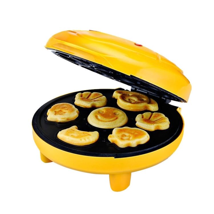 Household Cake Machine Double-sided Heating Baking Machine, Plug Type:EU Plug - Yellow