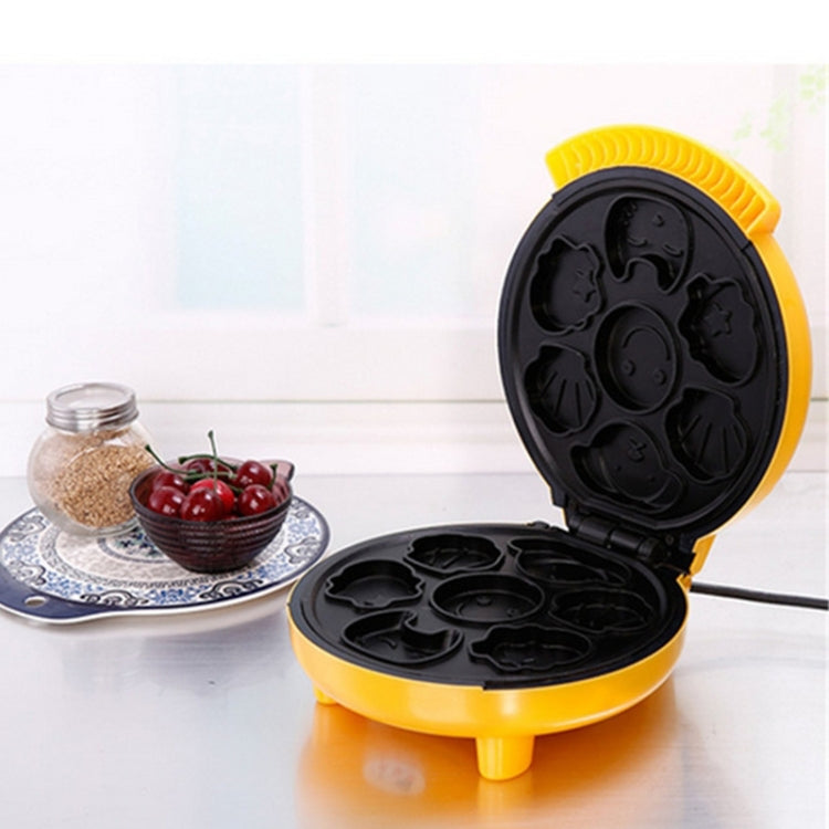 Household Cake Machine Double-sided Heating Baking Machine, Plug Type:EU Plug - Yellow