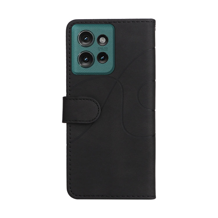 For Motorola Edge 50 5G Dual-color Splicing Flip Leather Phone Case