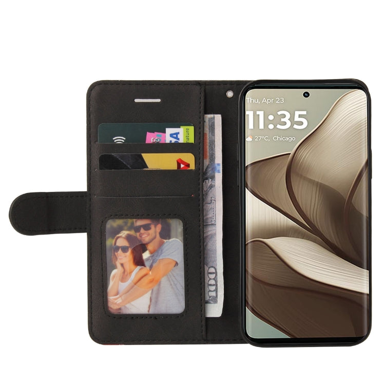 For Motorola Edge 50 5G Dual-color Splicing Flip Leather Phone Case