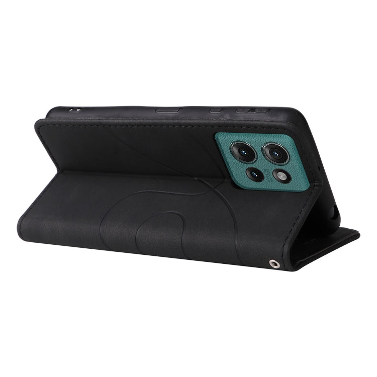 For Motorola Edge 50 5G Dual-color Splicing Flip Leather Phone Case