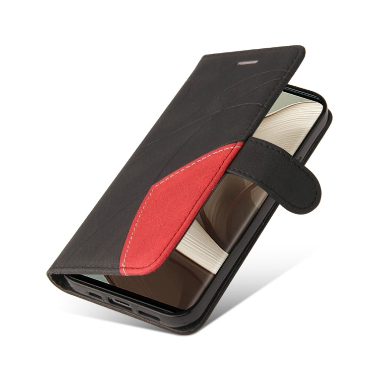 For Motorola Edge 50 5G Dual-color Splicing Flip Leather Phone Case