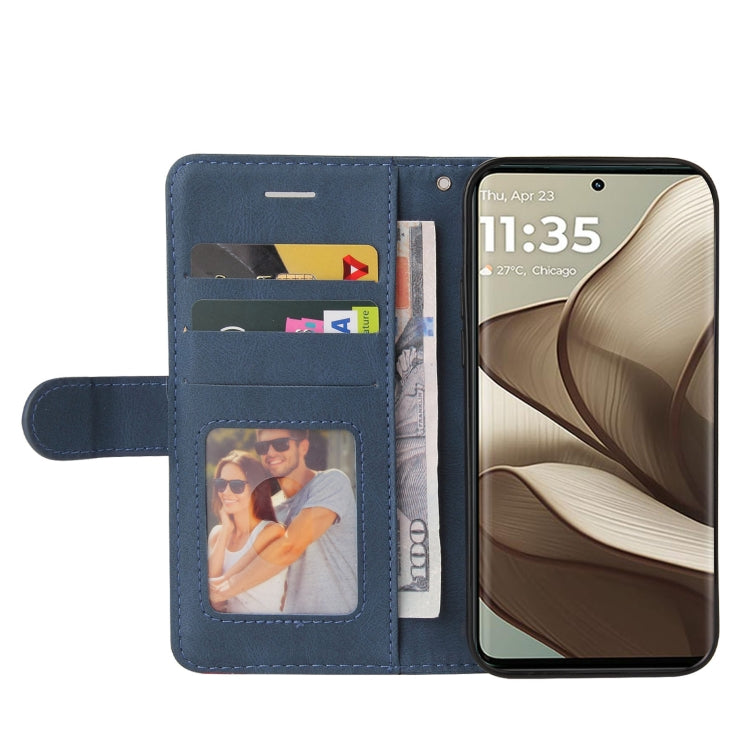 For Motorola Edge 50 5G Dual-color Splicing Flip Leather Phone Case