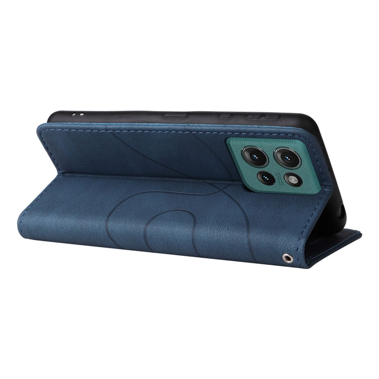 For Motorola Edge 50 5G Dual-color Splicing Flip Leather Phone Case