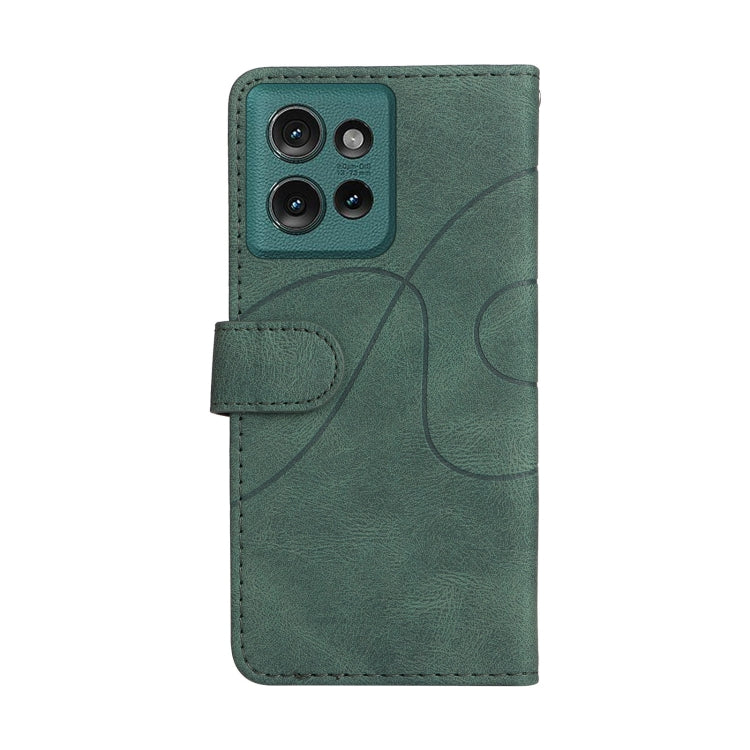 For Motorola Edge 50 5G Dual-color Splicing Flip Leather Phone Case