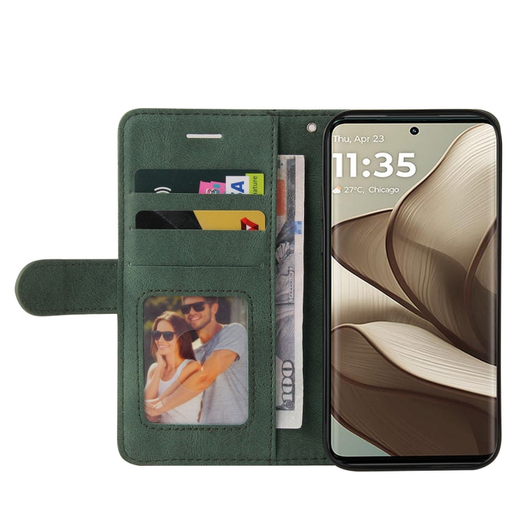 For Motorola Edge 50 5G Dual-color Splicing Flip Leather Phone Case