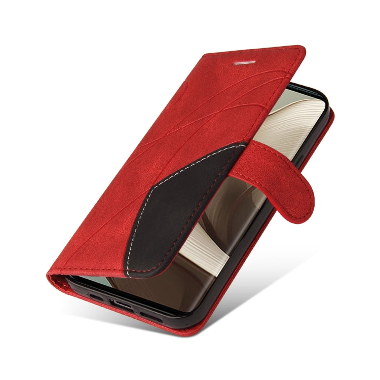 For Motorola Edge 50 5G Dual-color Splicing Flip Leather Phone Case