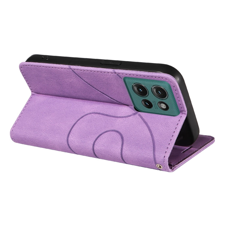 For Motorola Edge 50 5G Dual-color Splicing Flip Leather Phone Case