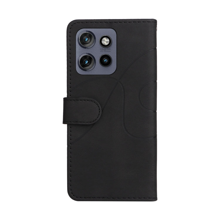For Motorola Edge 50 Neo Dual-color Splicing Flip Leather Phone Case