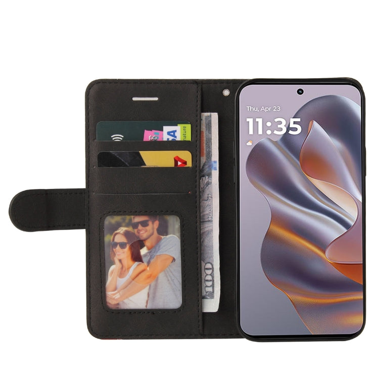 For Motorola Edge 50 Neo Dual-color Splicing Flip Leather Phone Case
