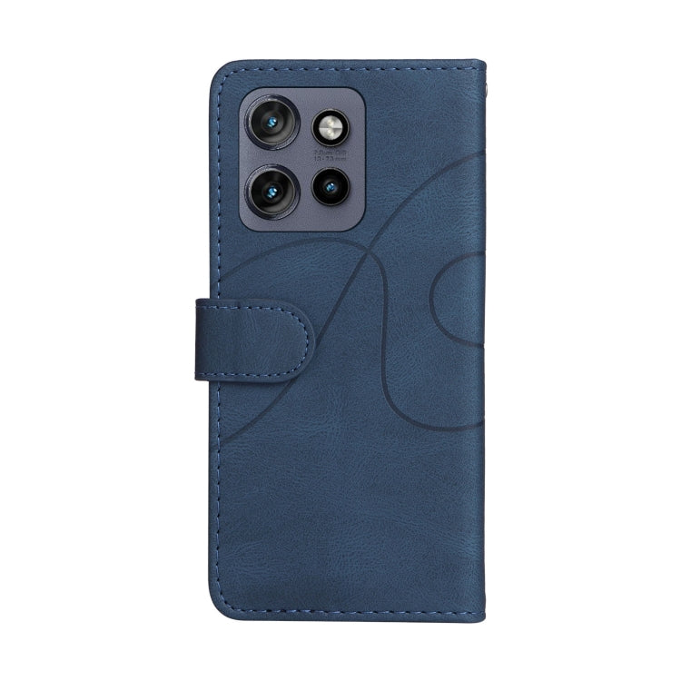 For Motorola Edge 50 Neo Dual-color Splicing Flip Leather Phone Case
