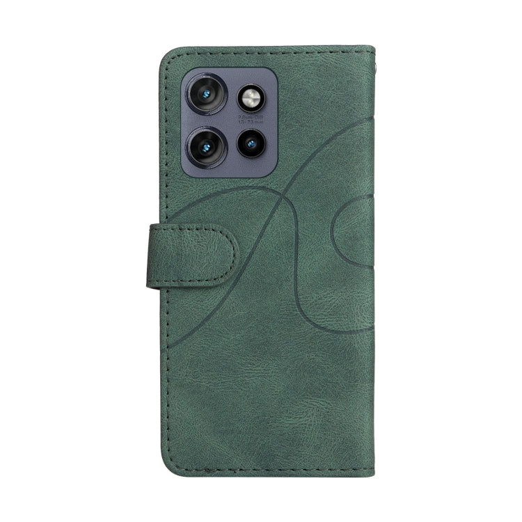 For Motorola Edge 50 Neo Dual-color Splicing Flip Leather Phone Case