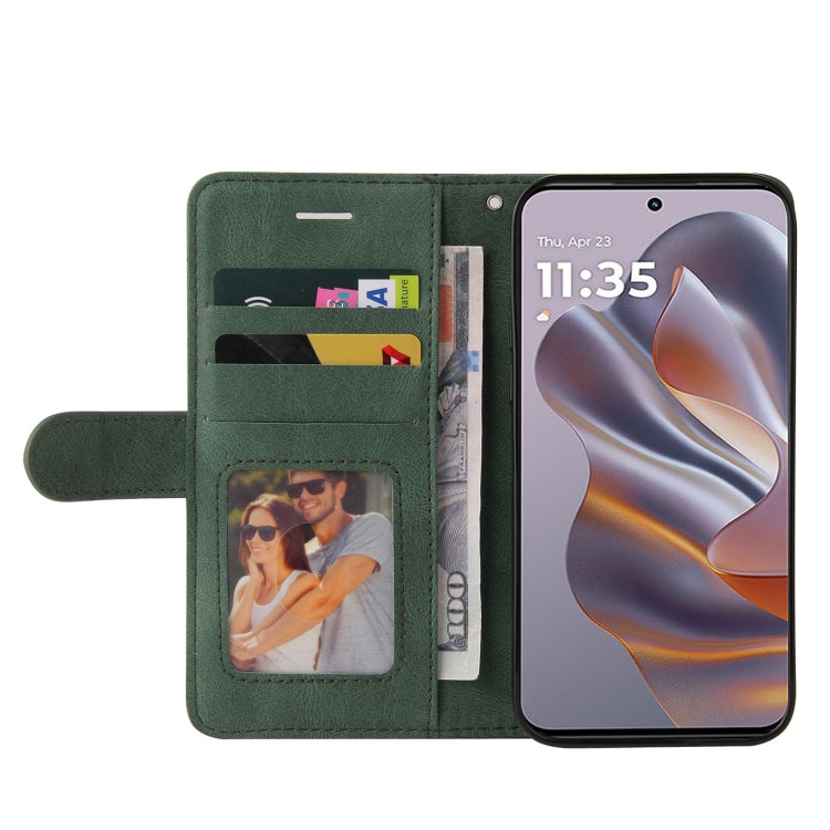 For Motorola Edge 50 Neo Dual-color Splicing Flip Leather Phone Case