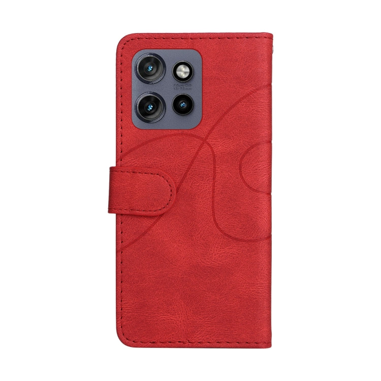 For Motorola Edge 50 Neo Dual-color Splicing Flip Leather Phone Case